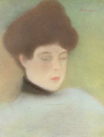 NŐI ARCKÉPTANULMÁNY RIPPL-RÓNAI JÓZSEF PASZTELLRAJZA