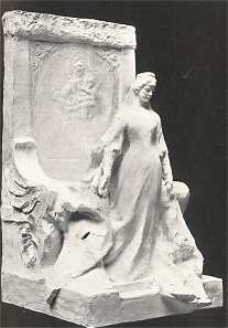 AZ ERZSÉBET-EMLÉKMŰ-PÁLYÁZAT<BR>RÉSZLET ZALA, BÁLINT ÉS JÁMBOR MŰVÉBŐL