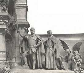 AZ ERZSÉBET-EMLÉKMŰ-PÁLYÁZAT<BR> RÉSZLET FADRUSZ, KORB ÉS GIERGL MŰVÉBŐL