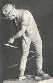 KASZÁLÓ PARASZT<BR>NAGY KÁLMÁN TERRAKOTTA-MŰVE