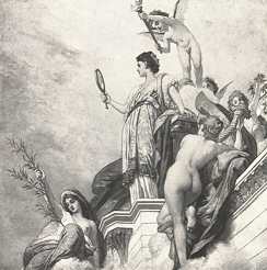 AZ ÚJ ORSZÁGHAZA FALFESTMÉNYEI<BR>A BÖLCSESÉG<BR>LOTZ KÁROLY FESTMÉNYE<BR>