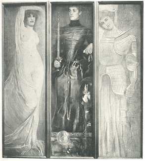 ELSZIGETELTSÉG<BR>FERNAND KHNOPFF PASZTELLRAJZA