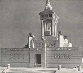 A KOSSUTH-EMLÉKMŰ PÁLYÁZAT<BR>STROBL ÉS GERSTER MŰVE<BR> AZ ELSŐ DÍJ NYERTESE