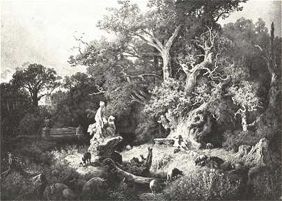 A SZÁMŰZÖTT PARKJA<BR>KELETY GUSZTÁV OLAJFESTMÉNYE