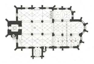 AZ EPERJESI SZENT MIKLÓS-TEMPLOM ALAPRAJZA<BR>FRÖHDE FÖLVÉTELE NYOMÁN