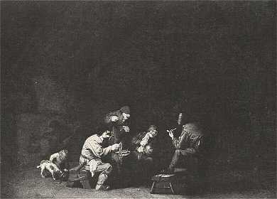 BOROZÓ PARASZTOK<BR>ISAAC VAN OSTADE FESTMÉNYE<BR>FELLNER HENRIK GYŰJTEMÉNYÉBŐL