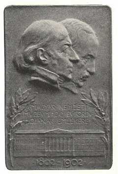 A NEMZETI MUZEUM JUBILÁRIS PLAKETTJE<BR>BECK Ő. FÜLÖP MŰVE