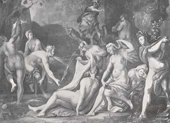 A KASSAI M�ZEUMB�L DIANA �S AKTEON ISMERETLEN  M�V�SZ OLAJFESTM�NYE