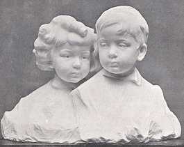 HUBAY ANDOR ÉS TIBOR<BR>TELCS EDE MÁRVÁNYSZOBRA