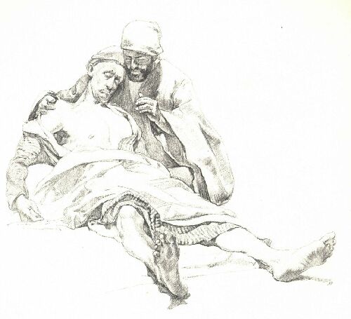 TANULMÁNY A GÜL BABA HALÁLA CÍMŰ KÉPHEZ EISENHUT FERENC RAJZA