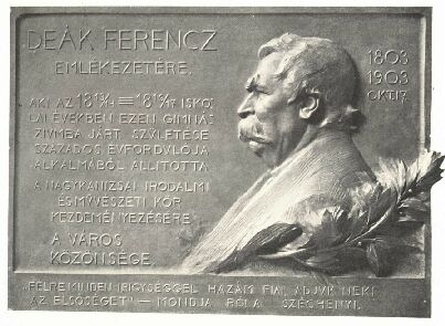 DEÁK FERENC-PLAKETT TELCS EDE MŰVE