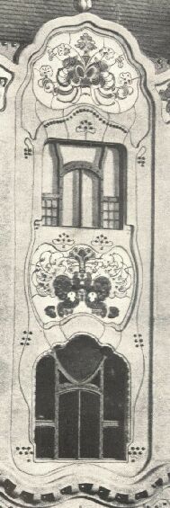 RÉSZLET KECSKEMÉT VÁROS BÉRHÁZÁRÓL MÁRKUS GÉZA MŰVE