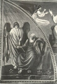 A BALÁZSFALVI GÖR. KATH. SZÉKESEGYHÁZ FRESKÓDÍSZE JEREMIÁS PRÓFÉTA SMIGELSCHI OKTÁV KARTÓNJA