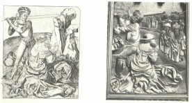 SZENT JAKAB LEFEJEZÉSE VEIT STOSS RÉZMETSZETE - SZENT JAKAB LEFEJEZÉSE A LŐCSEI SZ. JAKAB TEMPLOM FŐOLTÁRÁN