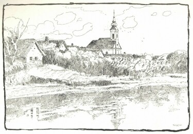 FALUCSKA A DUNAPARTON UJVÁRY IGNÁC RAJZA