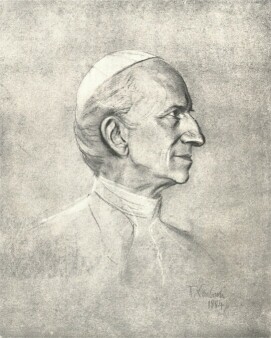 XIII. LEÓ PÁPA LENBACH OLAJFESTMÉNYE