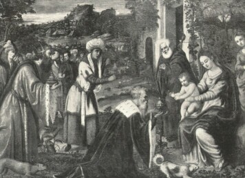 A NAPKELETI BÖLCSEK IMÁDÁSA BONIFACIO MŰHELYÉBŐL A LEDERER-GYŰJTEMÉNYBŐL