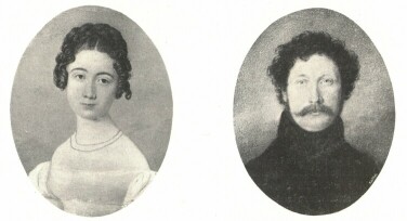 LOTZ KÁROLY SZÜLEI A CSALÁD BIRTOKÁBAN LEVO VÍZFESTMÉNYEK