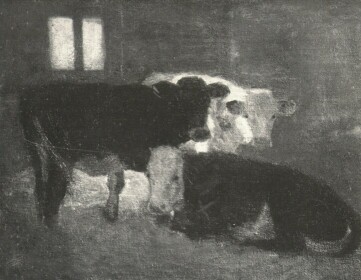 ISTÁLLÓBAN ZOMBORY LAJOS FESTMÉNYE A MŰCSARNOK TÉLI TÁRLATÁN