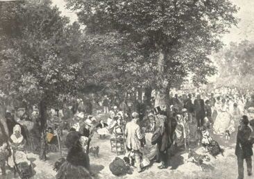 A TUILLERIÁK KERTJE VASÁRNAP MENZEL ADOLF FESTMÉNYE