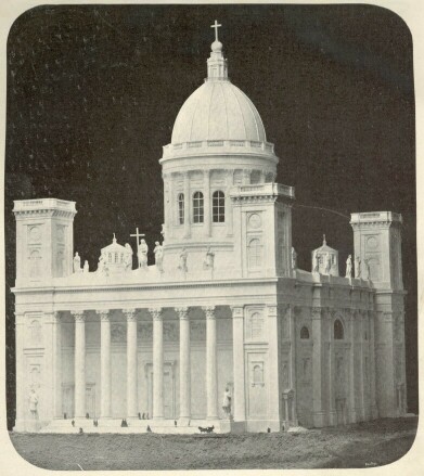 A SZENT ISTVÁN TEMPLOM GIPSZMINTÁJA HILD TERVE SZERINT, YBL KUPOLÁJÁVAL