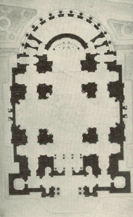 A SZENT ISTVÁN TEMPLOM ALAPRAJZA (KB. l : 1000).