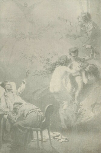 PETŐFl APOTEÓZISA ZICHY MIHÁLY RAJZA KÉSZÜLT AZ ATHENEUM PETŐFI-ALBUMA SZÁMÁRA EREDETIJE AZ EGGENBERGER-MŰKERESKEDÉSBEN