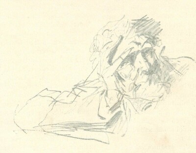 ZICHY MIHÁLY ÖNARCKÉPE RAJZOLTA BESZÉLGETÉS KÖZBEN, 1902-BEN