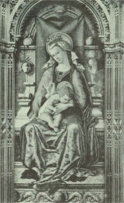 MADONNA. RÉSZLET CARLO CRIVELLI FESTMÉNYE LONDON, NATIONAL GALLERY