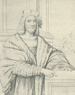 FÉRFI ARCKÉP SEBASTIANO DEL PIOMBO NYOMÁN METSZETTE GIOVITA GARAVAGLIA