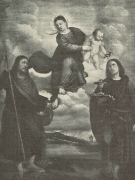 MADONNA, SZT. JAKAB ÉS SZT. JÁNOS EVANGÉLISTA GIROLAMO SAVOLDO FESTMÉNYE SZÉPMŰVÉSZETI MÚZEUM