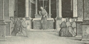 ASSISI SZT. FERENC PRÉDIKÁCIÓJA DOMENICO MORONENEK ATTRIBUÁLT FESTMÉNY SZÉPMŰVÉSZETI MÚZEUM