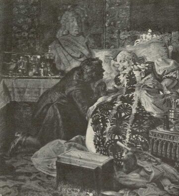 SAROLTA AMÁLIA KIRÁLYNŐ HALÁLA KRISTIAN ZAHRTMANN FESTMÉNYE