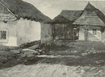 FALURÉSZLET REGGELI NAPSÜTÉSBEN PERLMUTTER IZSÁK FESTMÉNYE A TÉLI TÁRLAT NAGY ARANYÉRMÉNEK NYERTESE