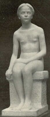 FIATAL LEÁNY VIK INGEBRIGT SZOBRA A TÉLI TÁRLAT NAGY ARANYÉRMÉNEK NYERTESE