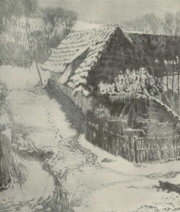 FELVIDÉKI HÁZ OLGYAI VIKTOR VÍZFESTMÉNYE A TÉLI TÁRLAT ESZTERHÁZY-DIJÁNAK NYERTESE