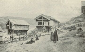 NORVÉG TÁJ G. MUNTHE FESTMÉNYE