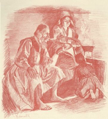 A TŰZHELY KÖRÜL REINHARD KÁROLY RAJZA