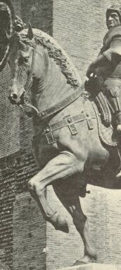 RÉSZLET BARTOLOMMEO COLLEONE LOVASSZOBRÁRÓL VERROCCHIO MŰVE, VELENCE