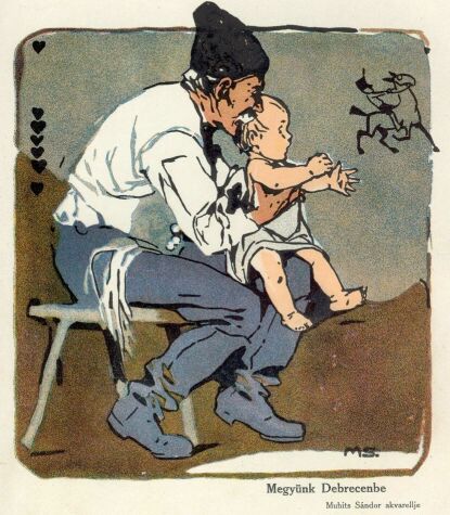 MEGY�NK DEBRECENBE MUHITS S�NDOR AKVARELLJE