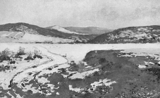 TÉLI TÁJ UJVÁRY IGNÁC FESTMÉNYE