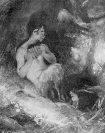 A FAUN ÉS NIMFA ELSŐ VÁZLATA SZINYEI MERSE PÁL FESTMÉNYE WOLFNER GYULA GYŰJTEMÉNYE