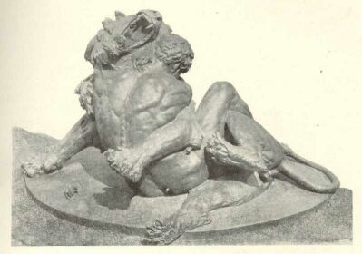 OROSZLÁNNAL KÜZDŐ RABSZOLGA KLEIN MIKSA SZOBORMŰVE