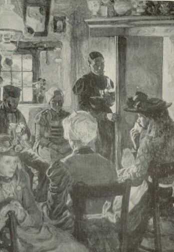 VASÁRNAPI LÁTOGATÁS PERLMUTTER IZSÁK FESTMÉNYE