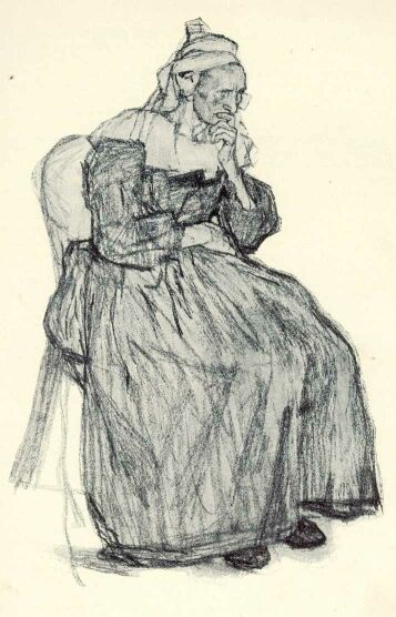 ÖREG ASSZONY VADÁSZ MIKLÓS RAJZA