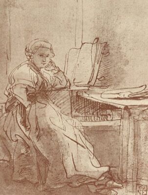 REMBRANDT: SASKIA VAN UYLENBURGH TOLLAJZ A SZ�PM�V�SZETI M�ZEUM RAJZGY�JTEM�NYE