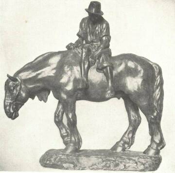 FÁRADTAN HAZAFELÉ. BRONZ LÁNYI DEZSŐ MŰVE