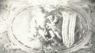 AMORETTEK. MENNYEZETK�P A BEJ�RAT F�L�TT MAULPERTSCH FESTM�NYE. BOGOSZL�