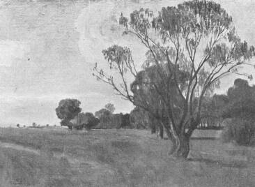 TÁJKÉP-TANULMÁNY PONGRÁCZ KÁROLY FESTMÉNYE