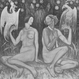 A CÉHBELIEK KIÁLLÍTÁSÁBÓL AZ ÖRÖM KŐRÖSFŐI ALADÁR FESTMÉNYE